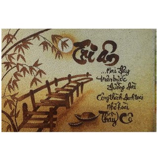 [size 35x50] Combo làm tranh gạo Tri ân cây cầu