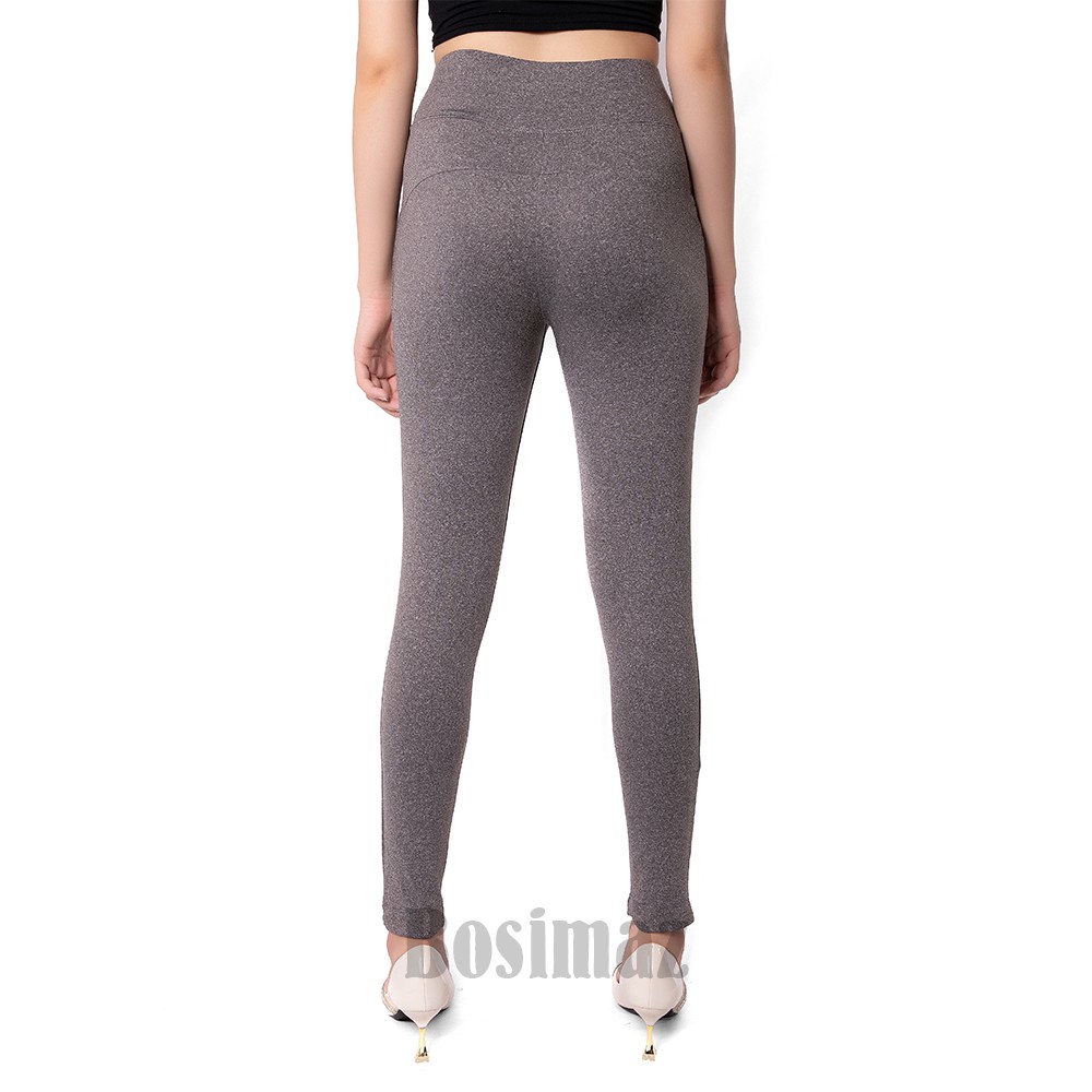 Quần Legging Nâng Mông Bosimaz MS522 dài túi trước màu tiêu xám, thun co giãn 4 chiều, vải đẹp dày, thoáng mát.