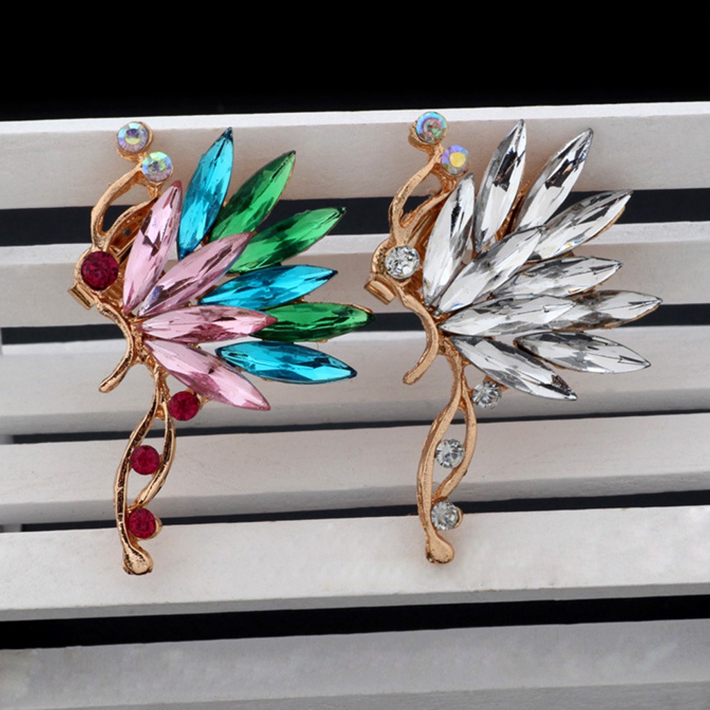 Khuyên Vành Tai Hình Bướm Đính Đá Pha Lê Nhiều Màu Thời Trang Dành Cho Nữ