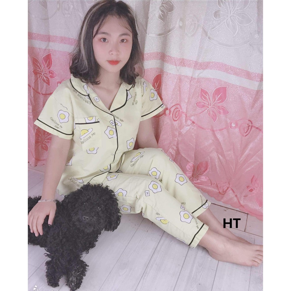 { XẢ KHO LỖ VỐN } Bộ Ngủ Nữ Freeship Set Đồ Bộ Pijama Tay Ngắn Quần Dài Kate Thái Mặc Nhà P514