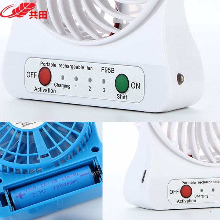 [ Hàng loại 1 ] Quạt sạc tích điện mini 6635 | màu ngẫu nhiên | BigBuy360 - bigbuy360.vn