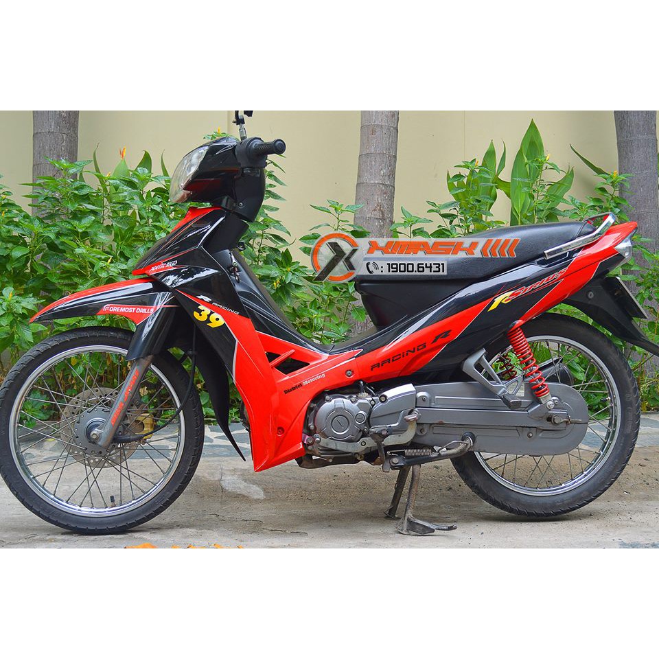 Tem Sirius Mẫu Racing Đỏ Đen