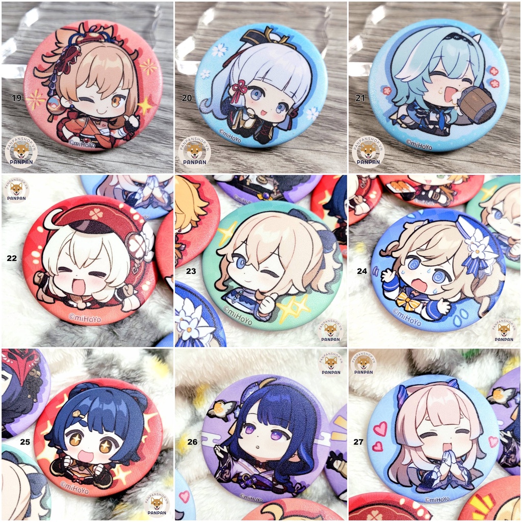 Huy Hiệu Genshin Impact Chibi