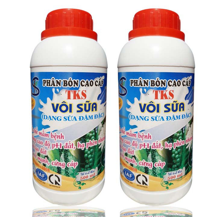 TKS - VÔI SỮA: Ổn Định pH Đất,  Hạ Phèn Nhanh, Kháng Khuẩn, Làm Lành Vết Bệnh - Chai 500ml