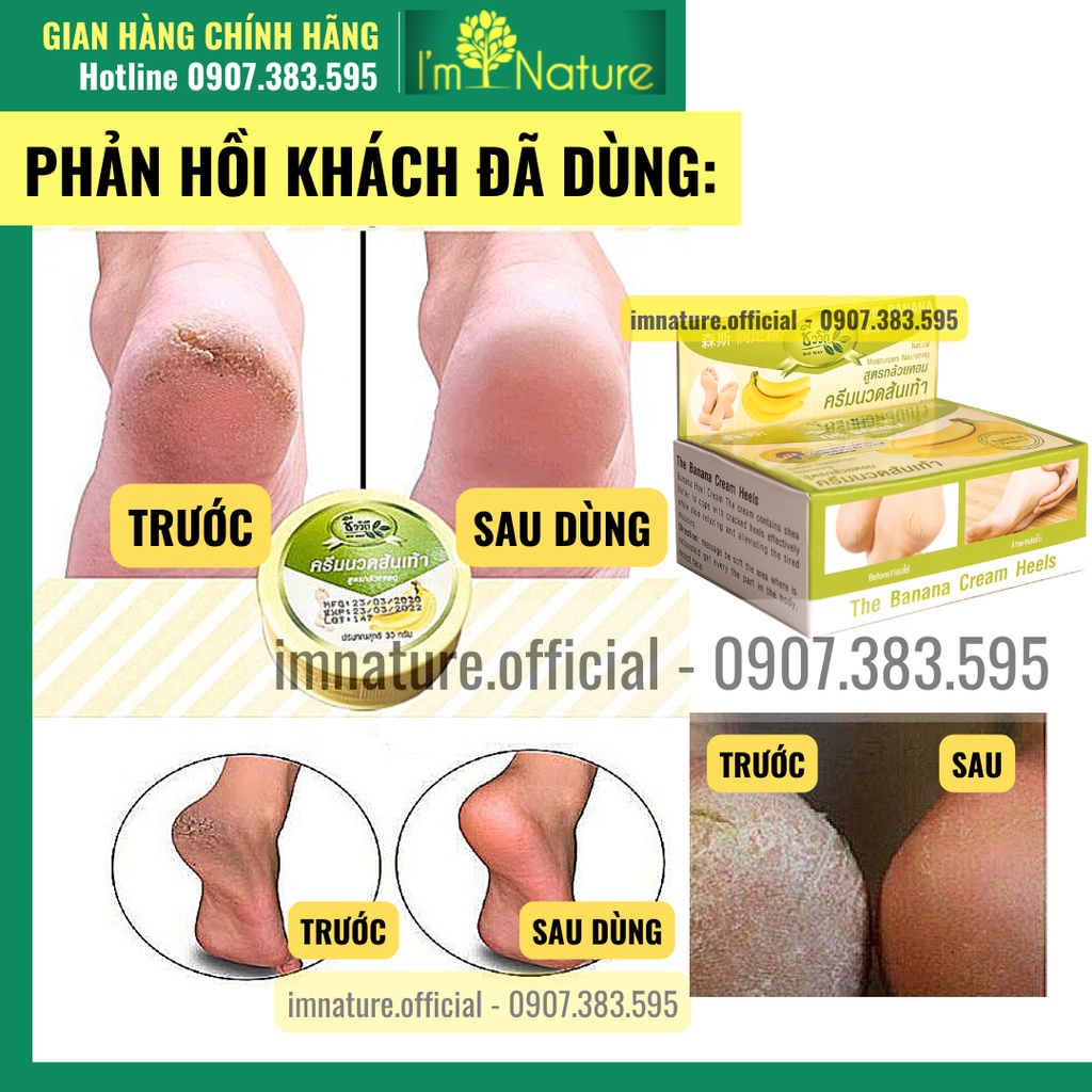 Kem Giảm Nứt Gót Chân Banana Heel Cream 30g Thái Lan