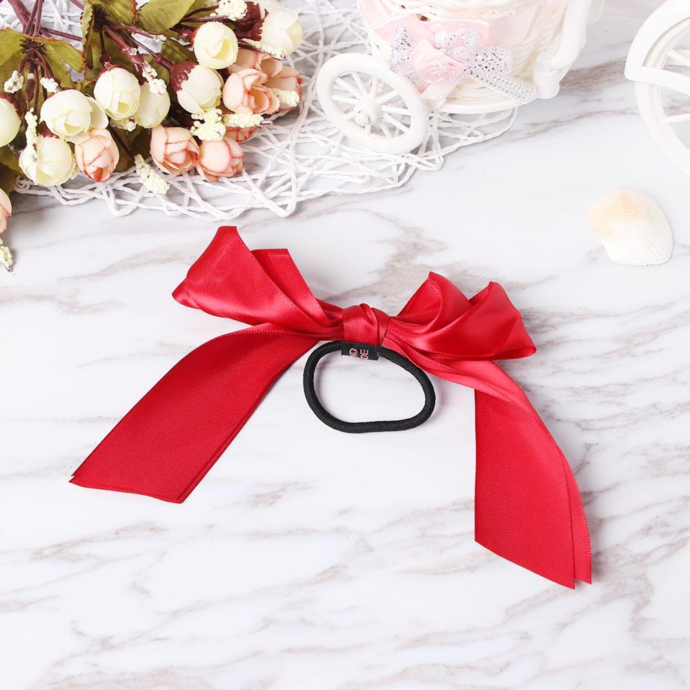 Dây Cột Tóc Co Giãn Đính Nơ Xinh Xắn Cho Nữ