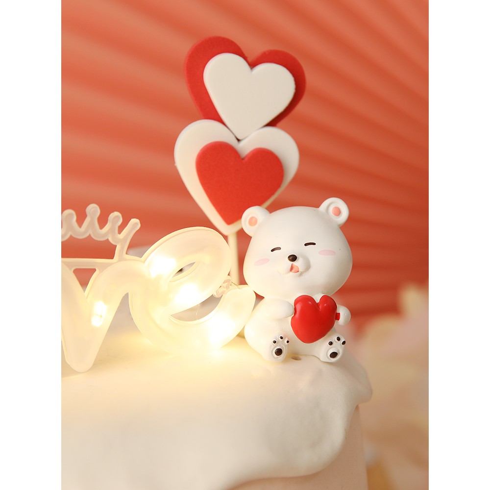 Đèn LED Trang Trí Hình Chữ LOVE Chớp Nháy TrangTrí Bánh Kem,Bó Hoa, Hộp Quà Sinh Nhật Nhỏ Gọn Đầy Màu Sắc Sunmet