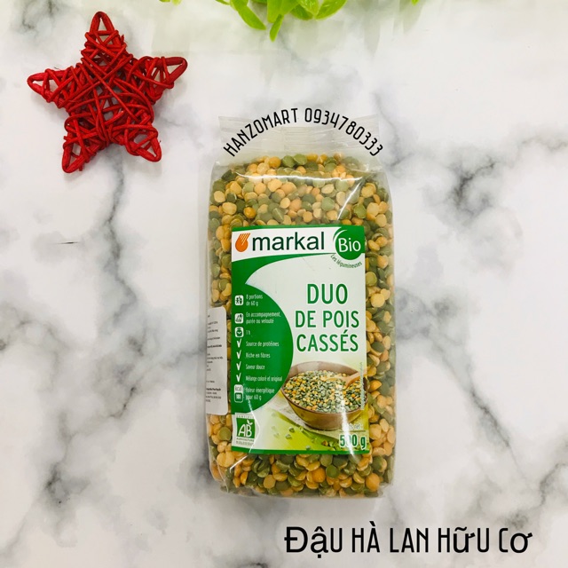 [MARKAL] ĐẬU HÀ LAN HỮU CƠ (xanh, vàng) 500gr