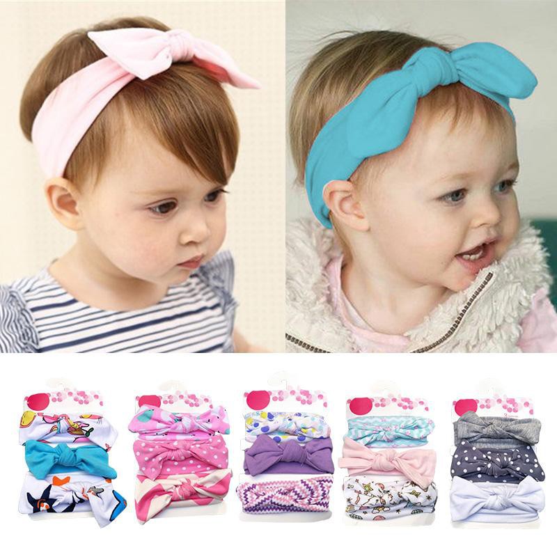 Bộ 3 băng đô phối nơ phong cách thời trang cho trẻ em