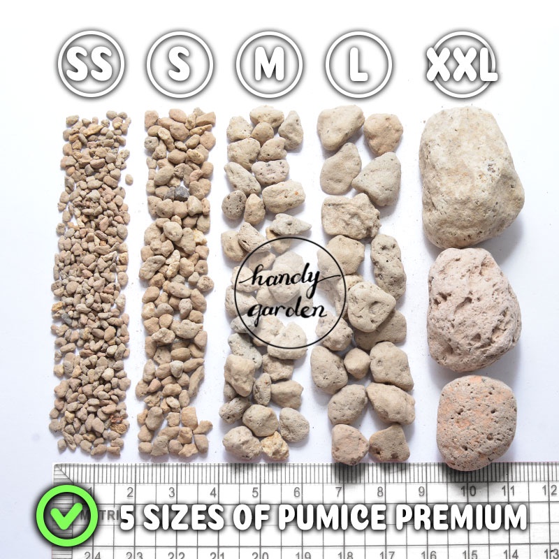 3 Lít đá Pumice Premium, nặng 1.4kg đến 2kg, đá lông vũ, đá bọt Indonesia