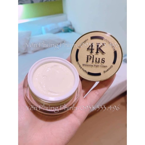 KEM 4k plus whitening night cream, 4 k berry, 4k đỏ