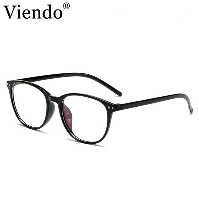 Gọng kính cận nhựa dẻo VIENDO mắt tròn chống ánh sáng xanh Hàn Quốc thời trang cho nam nữ