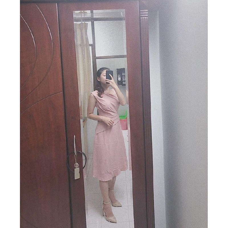 [ xả kho ] MiD Váy Đầm xòe nhún eo V1155 thiết kế cao cấp kèm ảnh thật Mie Design