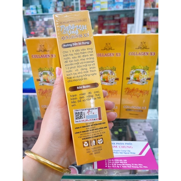 Sữa rửa mặt Nghệ &amp; Mật ong Colagen X3 Đông Anh 100ml