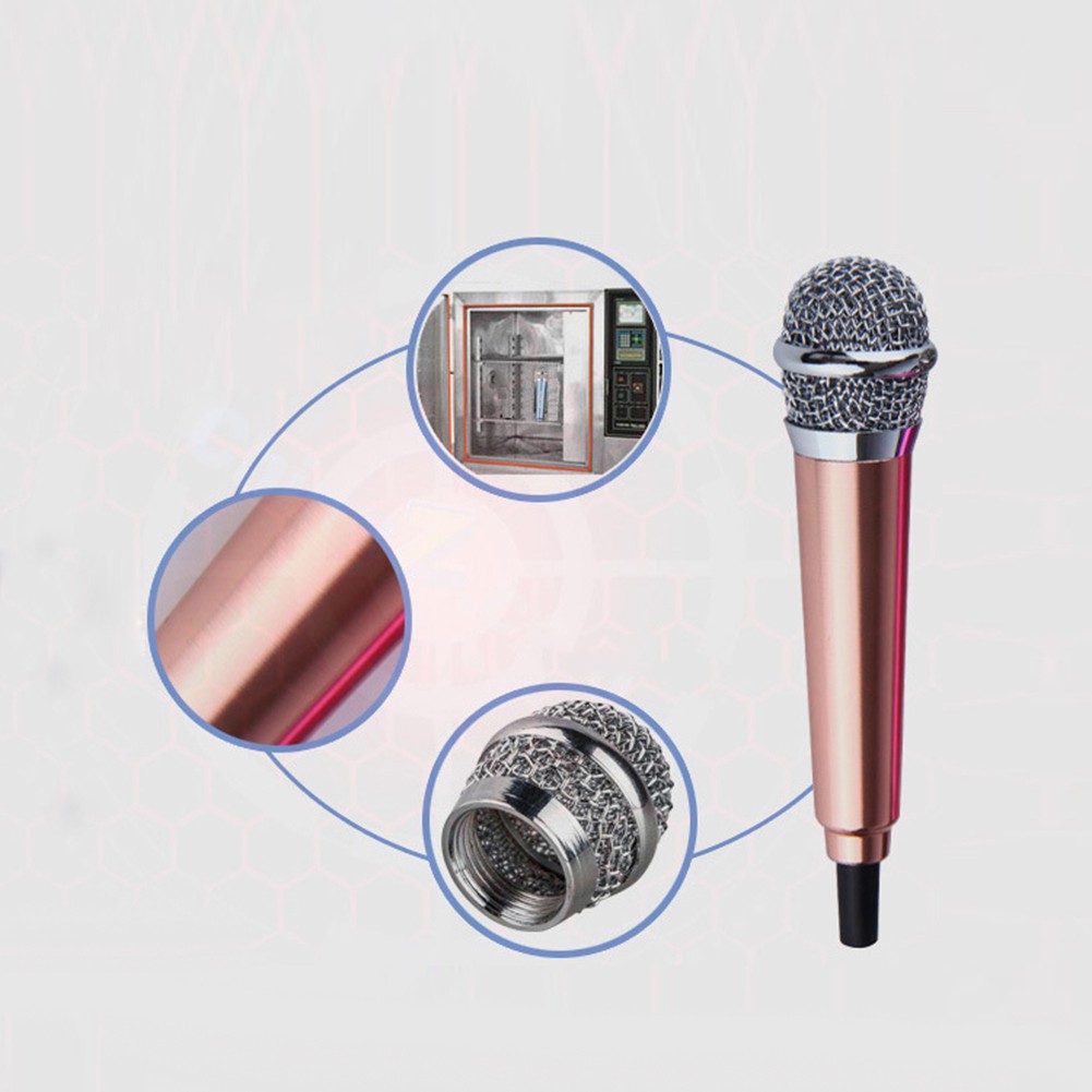 3.5mm Mini Condenser Microphone Điện thoại Mic hát Karaoke có đế dành cho iPhone Android