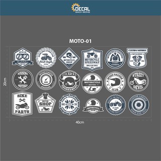 Sticker moto dán trang trí xe - Decal gach Bong