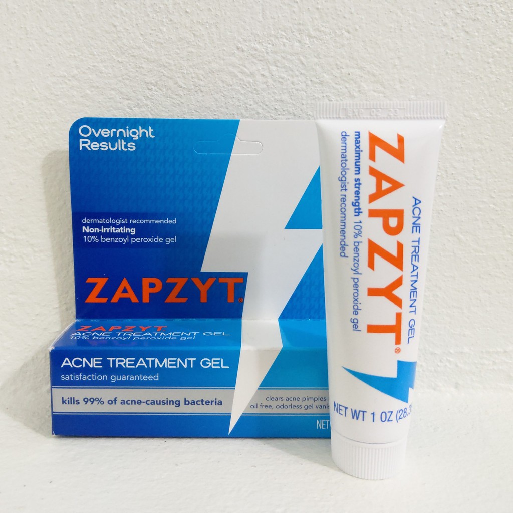 Kem chấm mụn Zapzyt Maximum Strength 10% Benzoyl Peroxide Acne Treatment Gel