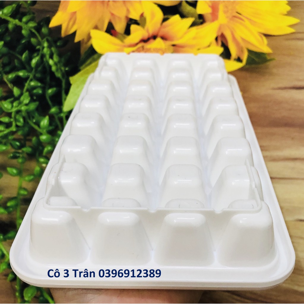 Khay đá vuông nhỏ HPL39 HOFACO - Khay làm đá 32 viên nhựa cao cấp Hồng Phát