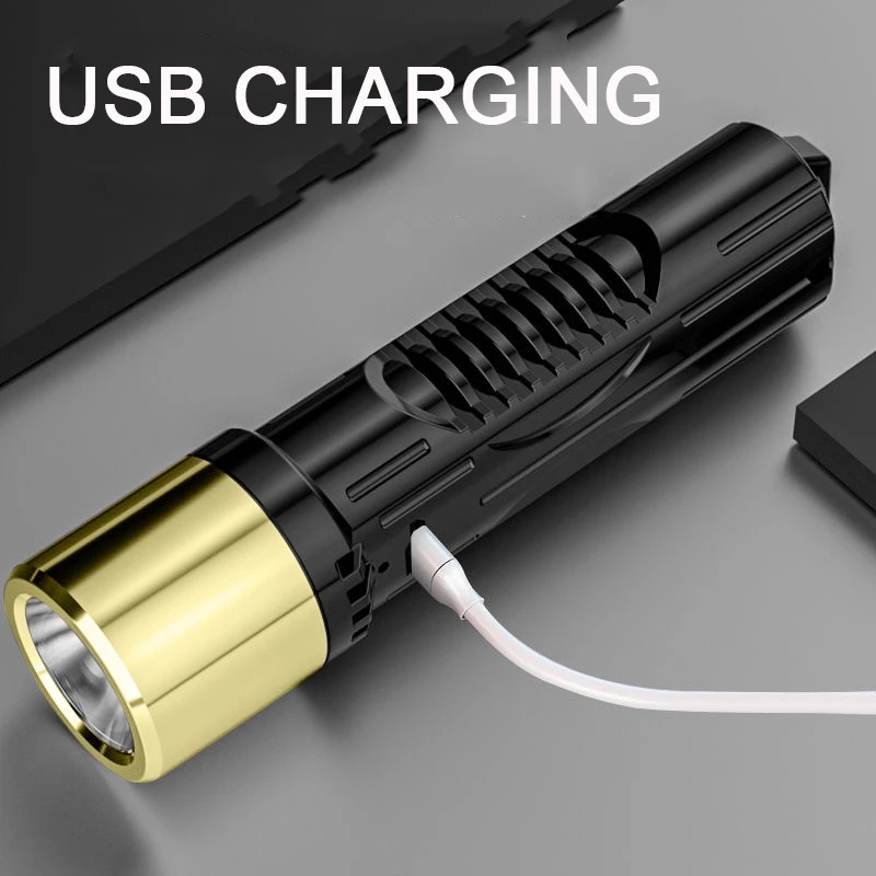 Đèn Pin ABS 3 Chế Độ Mini Có Thể Sạc Lại Bằng ABS Chống Thấm Nước Bền Bỉ Đa Năng