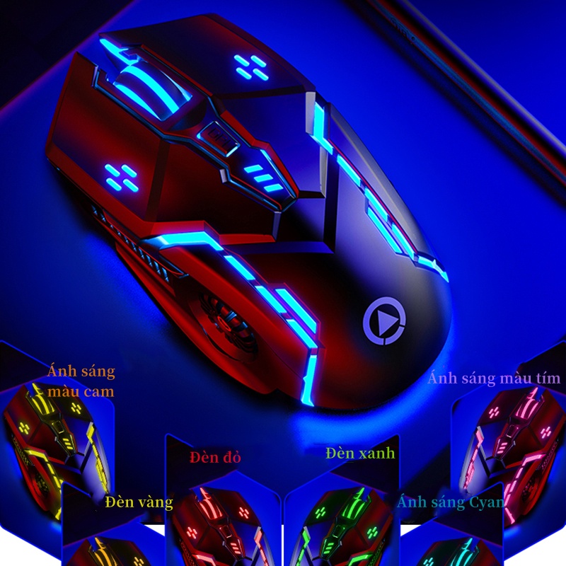 Chuột gaming máy tính có dây,G5 3200DPI Chế độ LED 7màu 6 nút bấm,Chuột Có Dây Silver Eagle Hàng Chính Hãng Phát Sáng