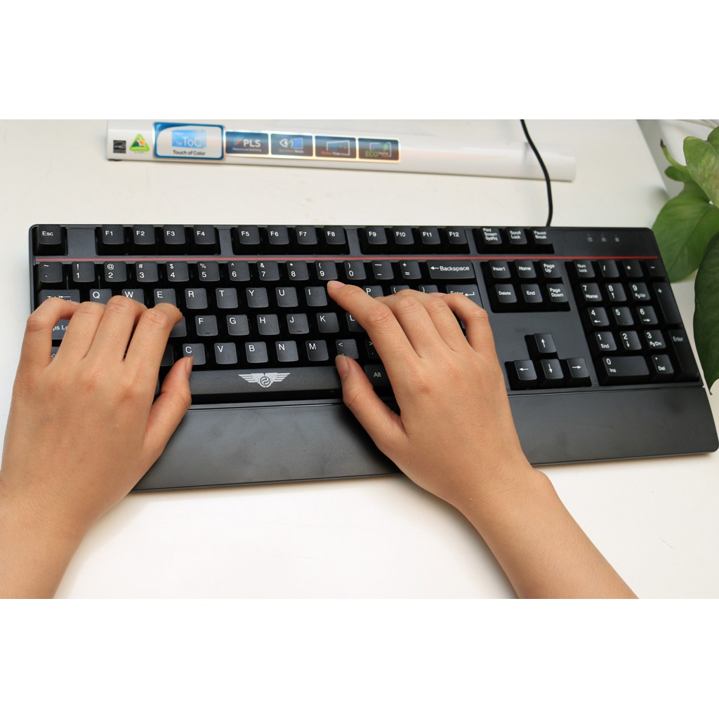Bàn phím Newmen E340+ có dây- Có kê tay- chính hãng