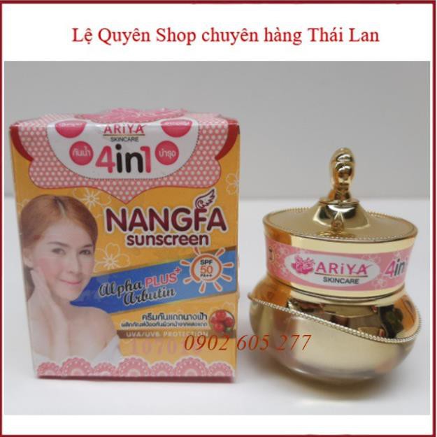 [Hiệu Qủa 100%]Kem Chống Nắng Dưỡng Trắng Da Che Khuyết Điểm Nangfa Sunscreen Ariya 4in1 SPF 50 Thái Lan