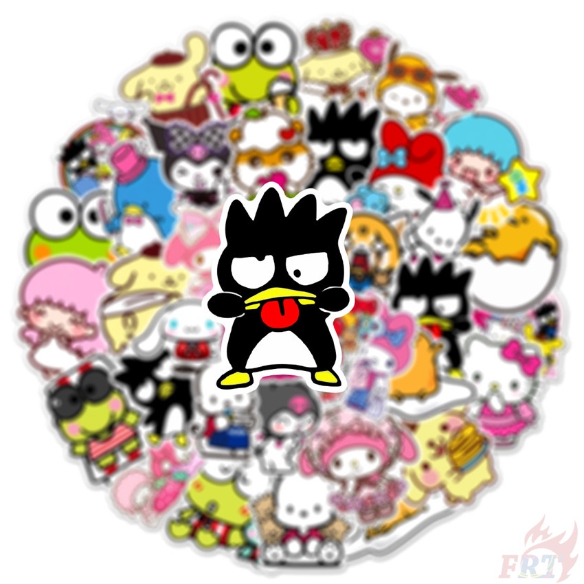 ❉ Sanrio Cartoon Kawaii Character Mixed Series 04 Stickers ❉ 50Pcs/Set Q Melody Kuromi Kerokero Keroppi Cinnamoroll Hello Kitty DIY Fashion Luggage Laptop Skateboard Decals Doodle Stickers