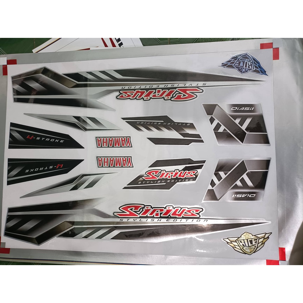 Tem rời candy sirius đen bạc chữ đỏ