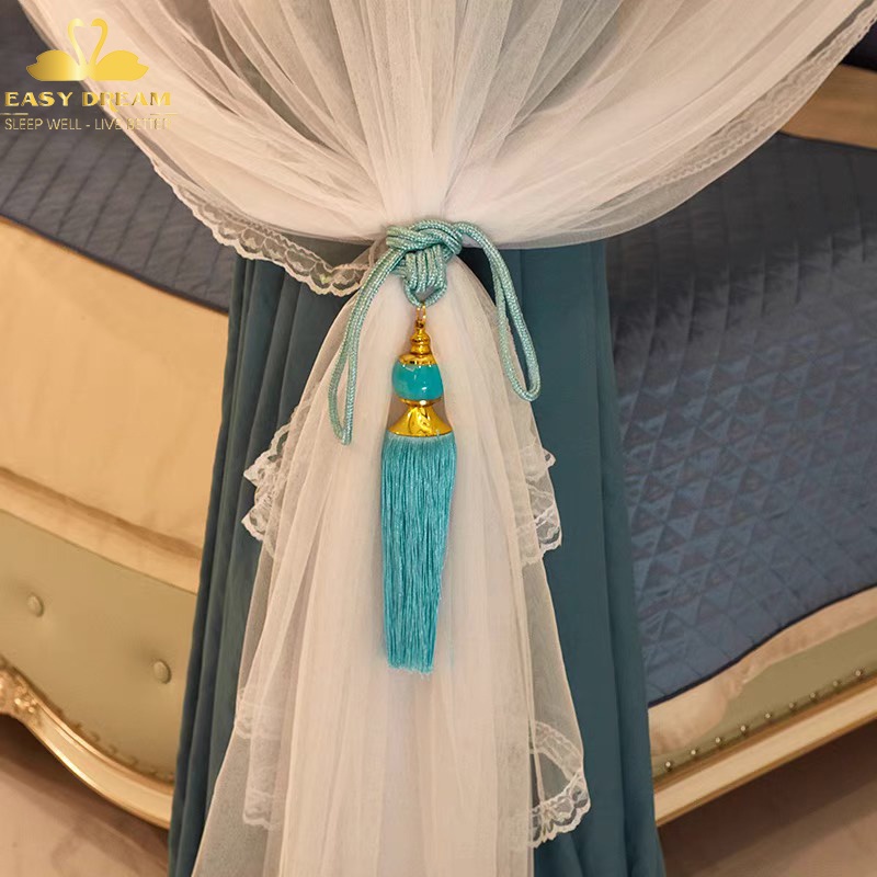 Màn khung công chúa cao cấp EASY DREAM -vải 2 lớp - không khoan tường - màn ngủ hiện đại