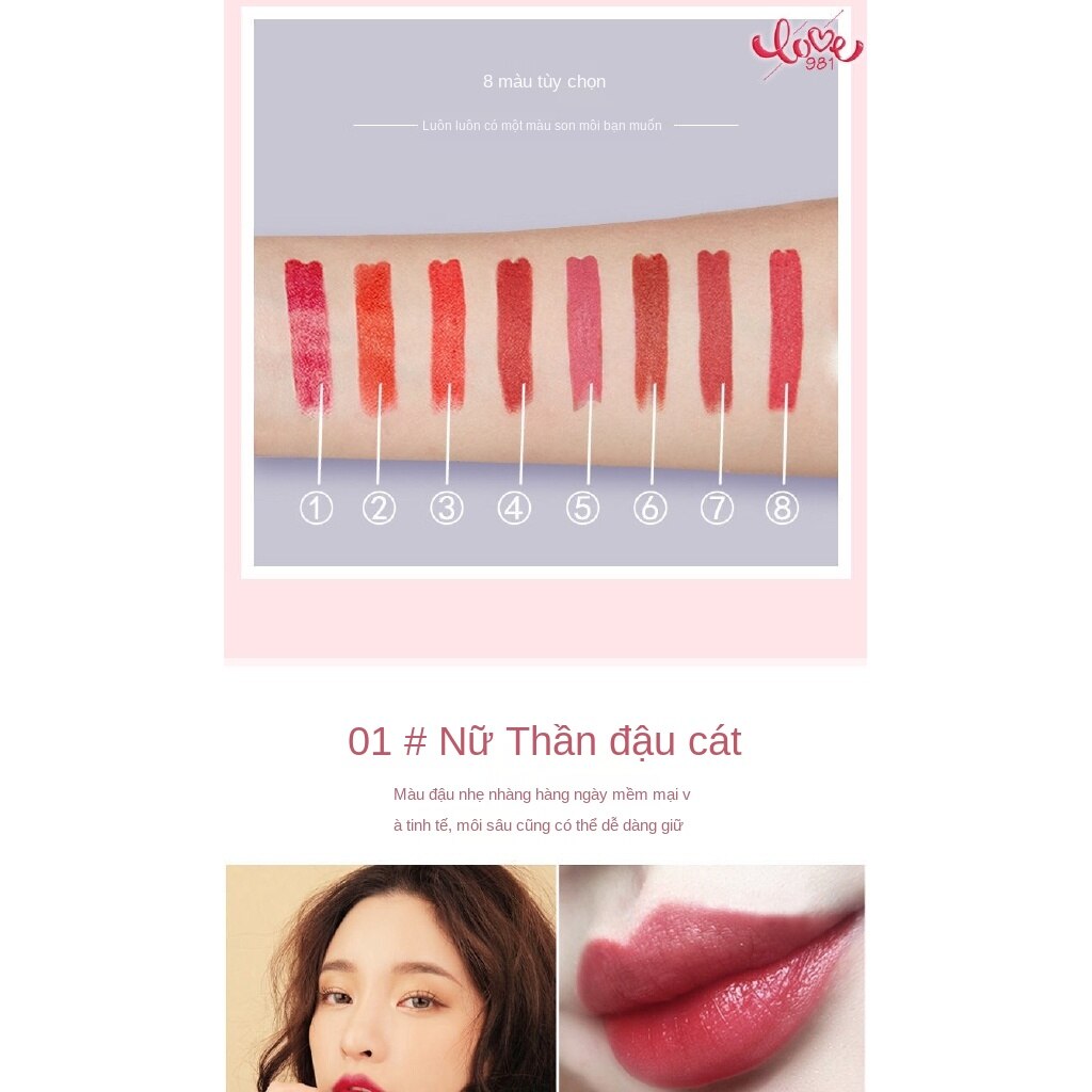 (Hàng Mới Về) Son Môi Chống Thấm Nước Lâu Trôi Không Phai Mềm Mịn Như Nhung | BigBuy360 - bigbuy360.vn