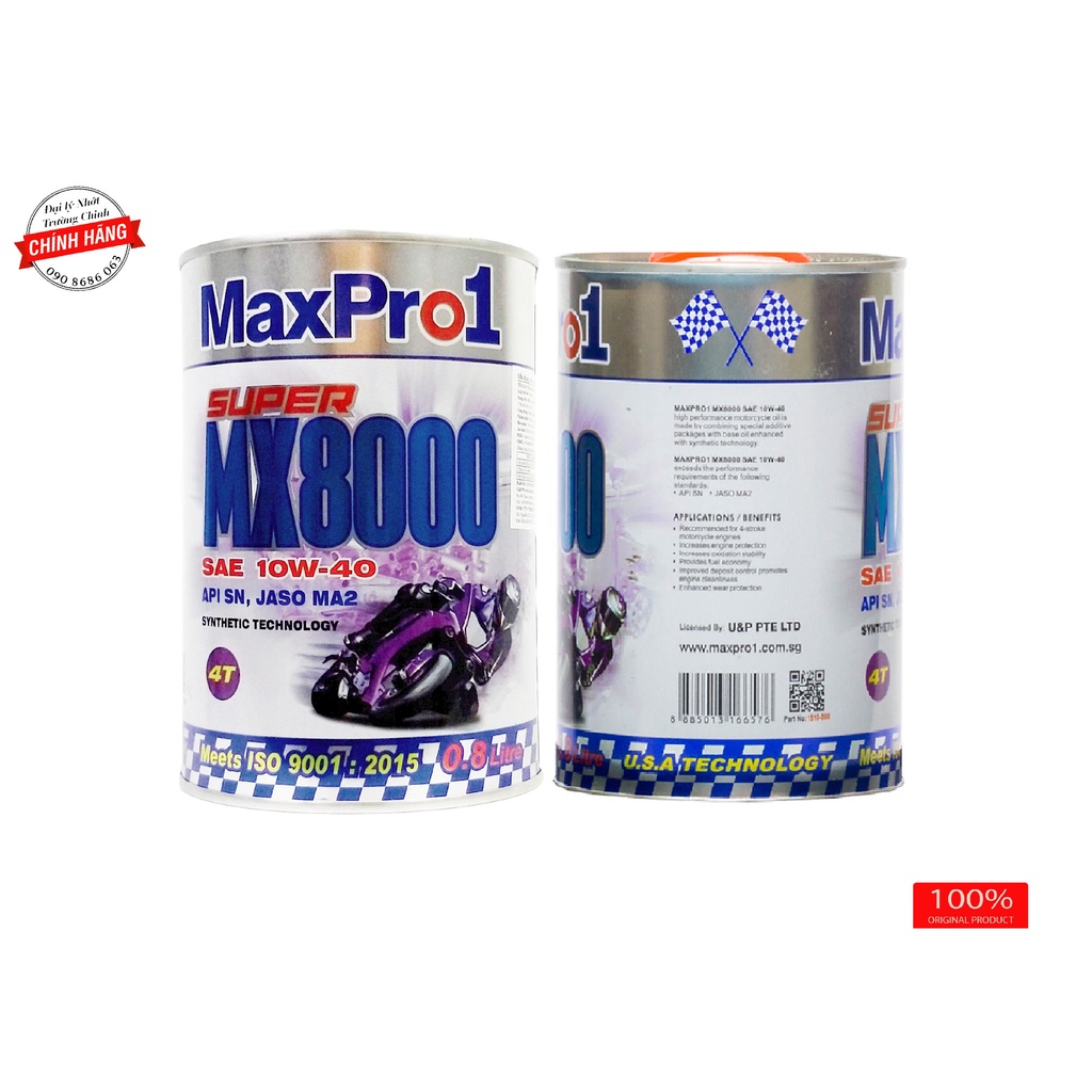 Nhớt Maxpro 1 MX8000 10W40 dành cho xe số, tay côn