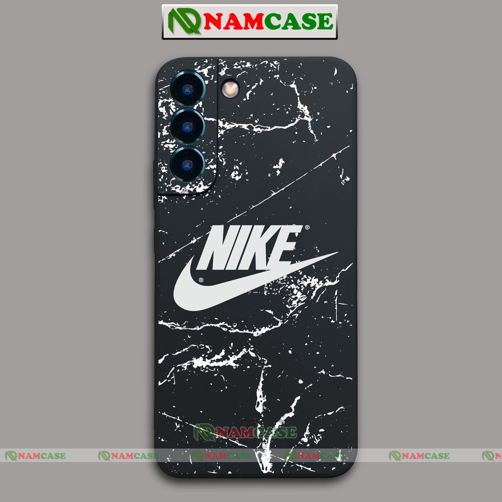 Ốp lưng điện thoại Samsung Galaxy S22 Plus Ultra cạnh viền vuông Silicon mềm dẻo bảo vệ camera hình Nike