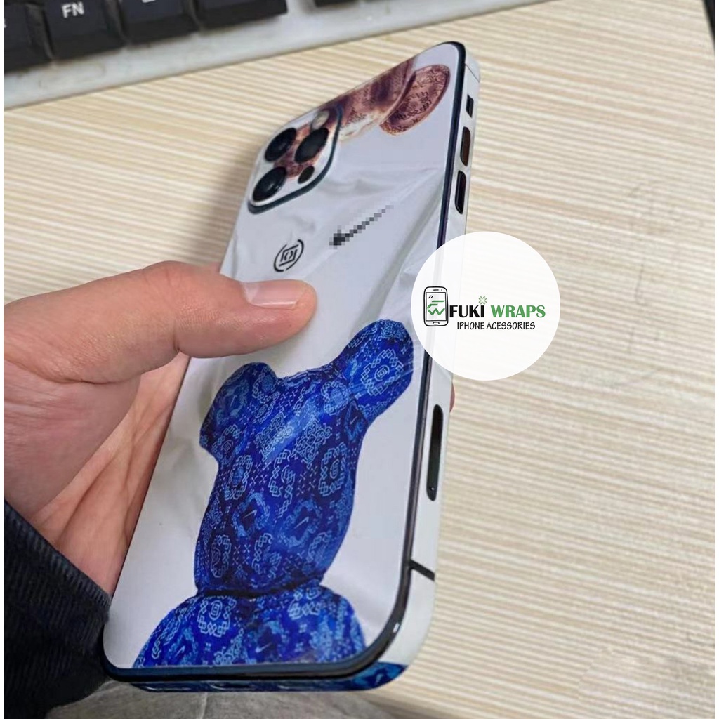 Tấm dán Skin Mặt Sau Hình Gấu FULL VIỀN Dành Cho 13prm , 12prm , 11prm , x , xsm , xr, ip11 , ip12 , ip13 - FukiShop