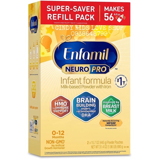 Sữa Enfamil Neuro pro giấy 890g