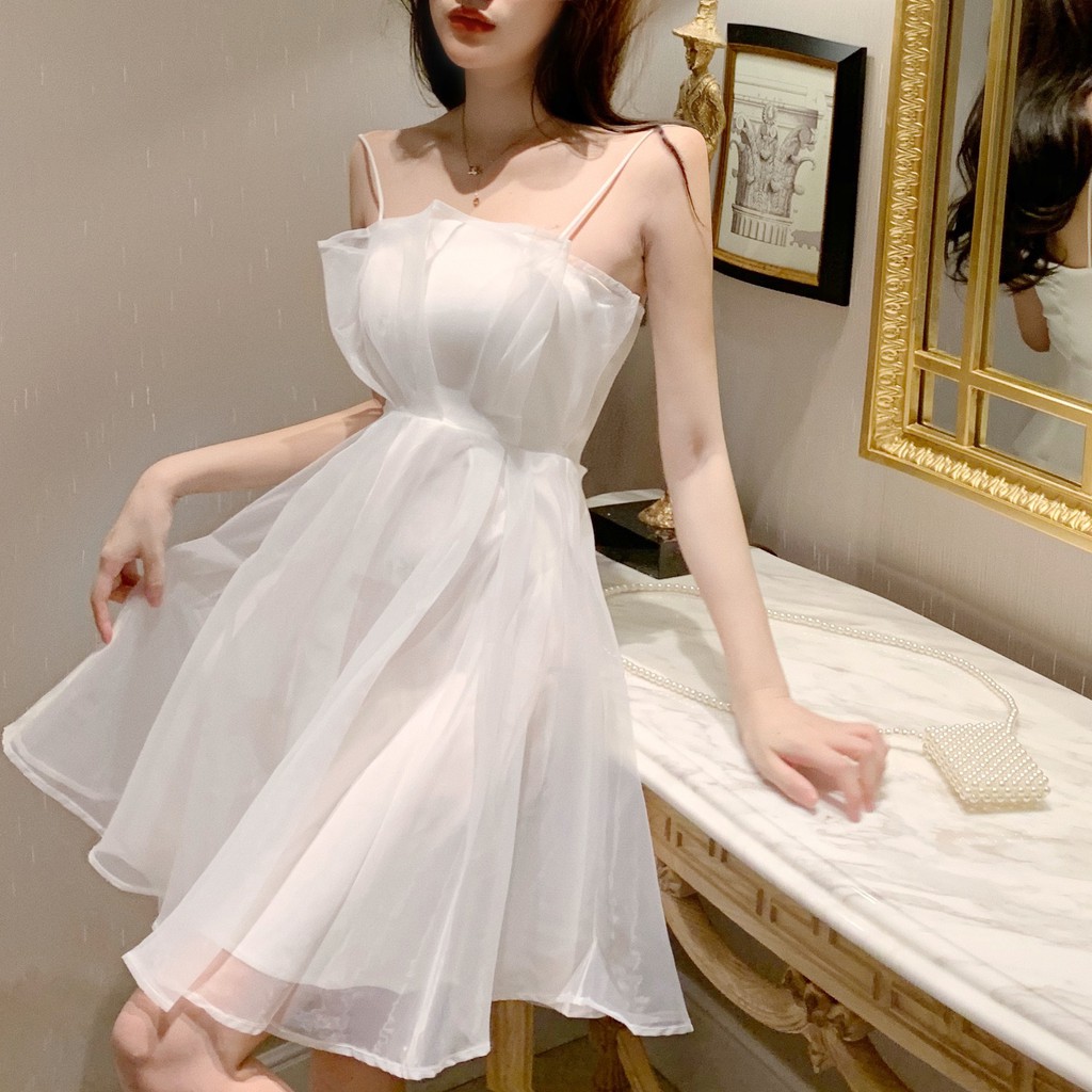 ĐẦM 2 DÂY ULZZANG CỔ TÍCH ĐI CHƠI, ĐI TIỆC CHO PHÁI NỮ.