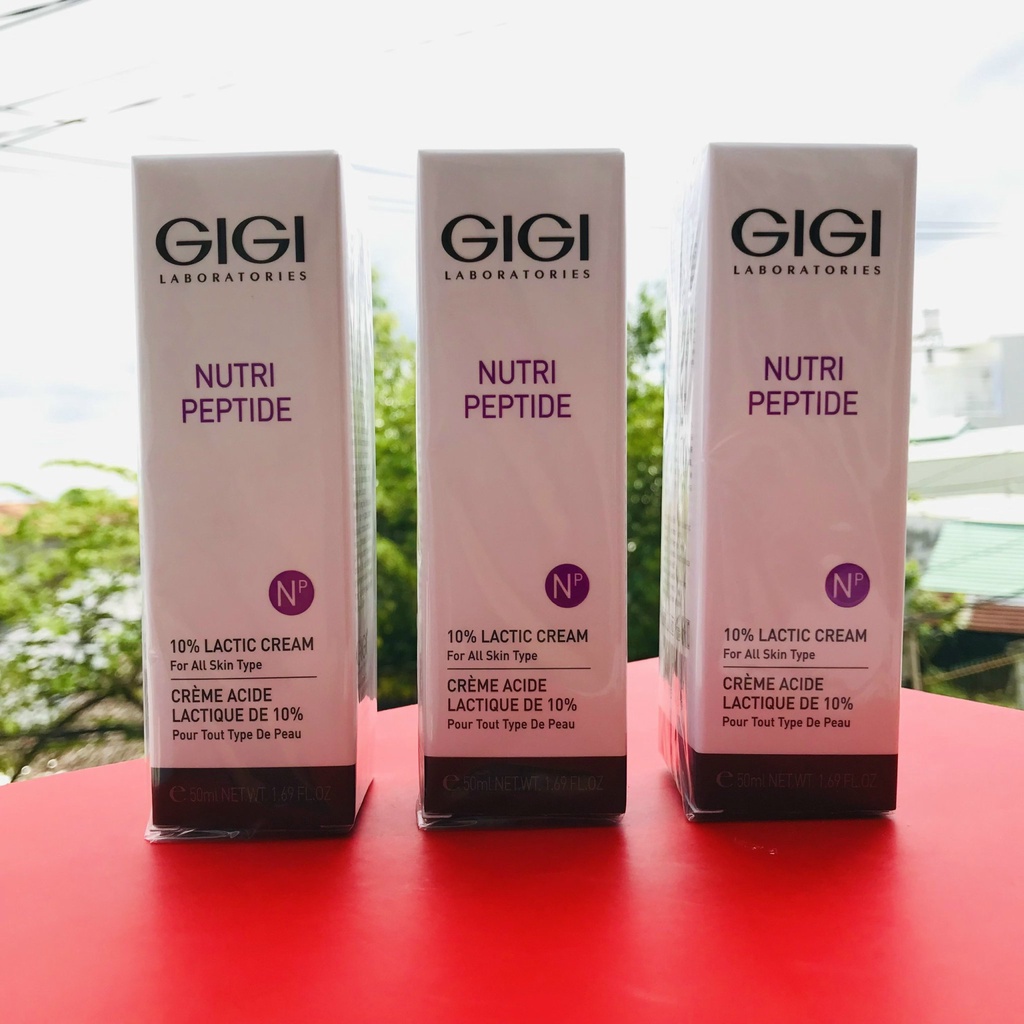 Kem dưỡng tẩy da chết, làm sáng da, mờ thâm: GIGI Nutri Peptide 10% Lactic Cream