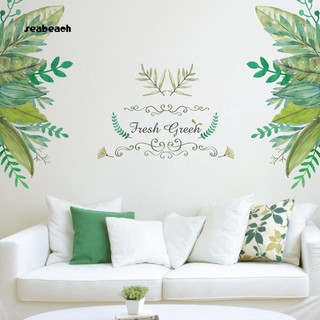 Sticker dán tường hình lá xanh dùng trang trí phòng ngủ