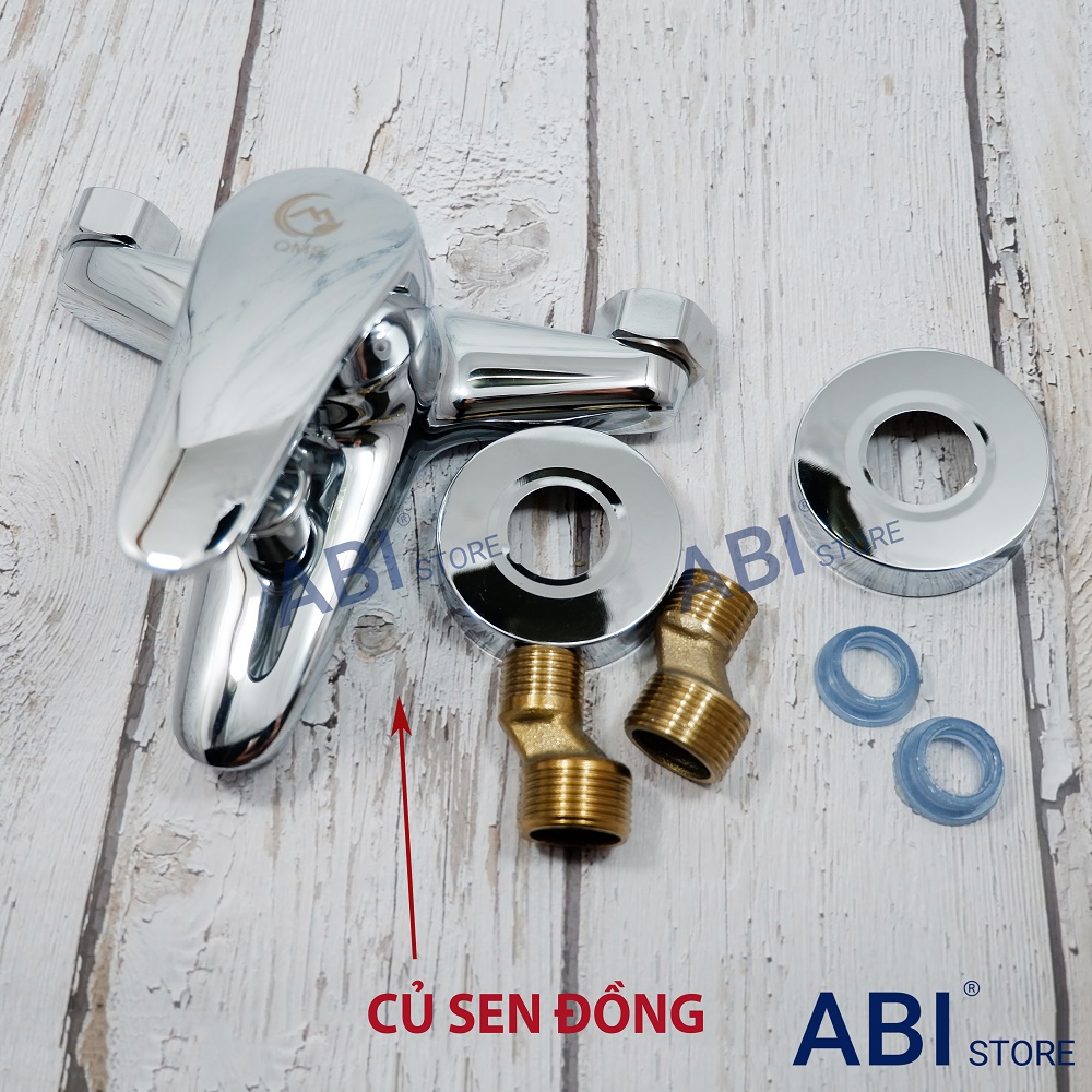 Củ sen nóng lạnh QD01 thân đồng mạ crome cao cấp giá rẻ