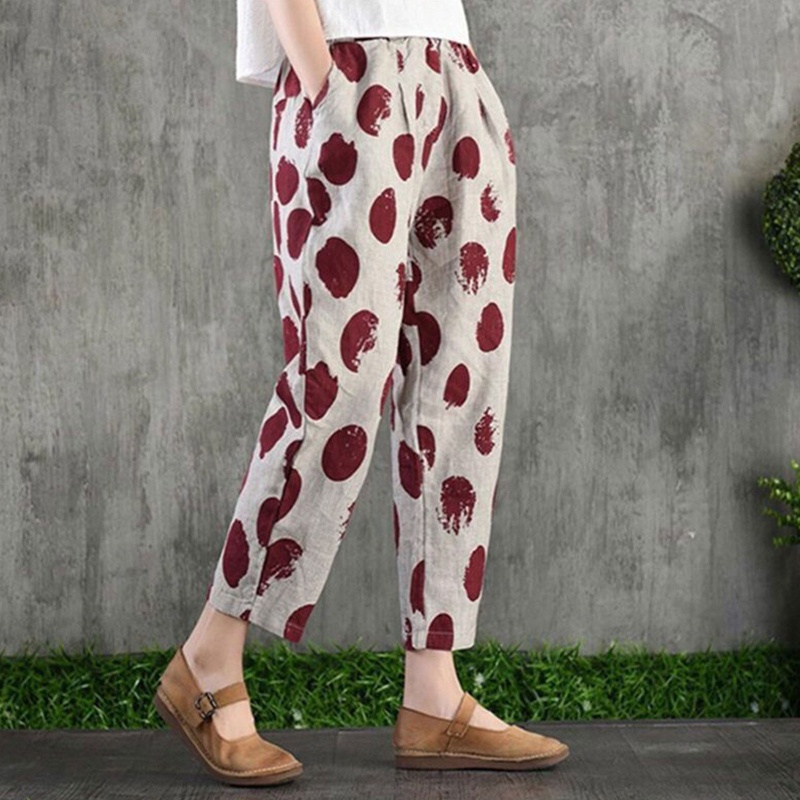 Quần Thụng Ống Rộng In Họa Tiết Phong Cách Bohemian Thanh Lịch Dành Cho Nữ