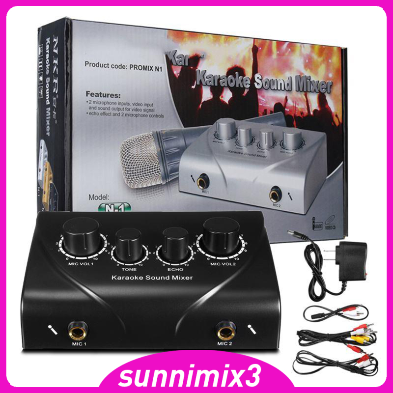 [Kayla Computing Shop]Mini Audio Sound Mixer for Amplifier Home Theater Karaoke Home Entertainment