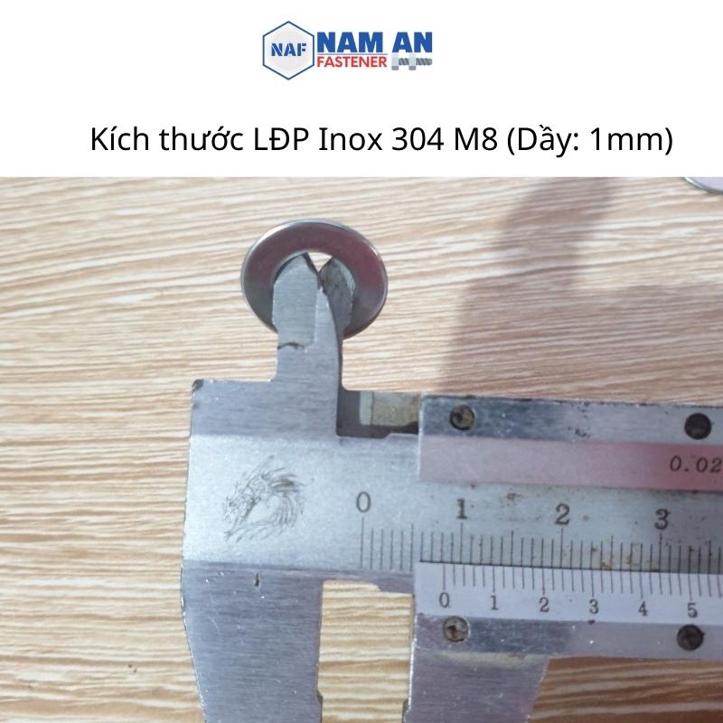 100 con Long đền phẳng Inox 304 M6, M8, M10, M12, long đen phẳng inox 304, vòng đệm inox