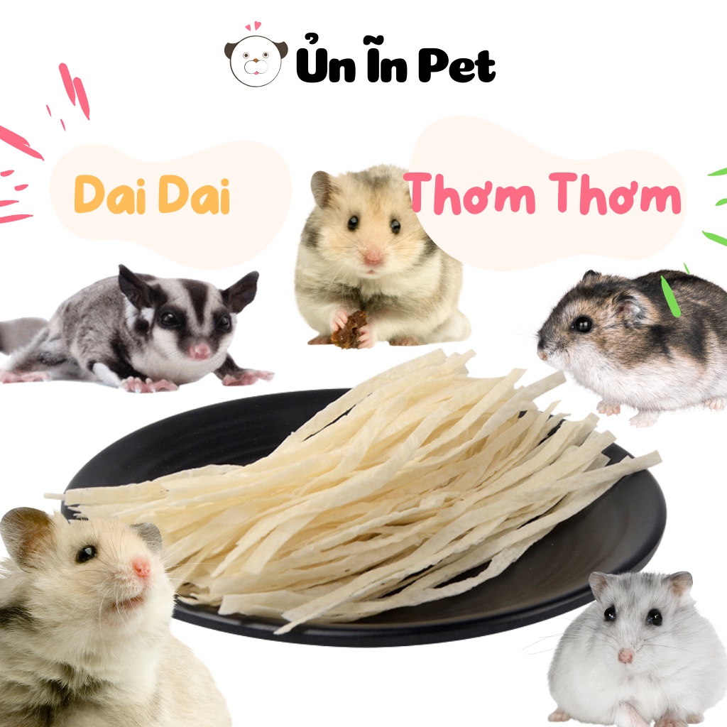 Đồ ăn cho hamster CÁ SỢI tuyết trắng, đen cho sóc, nhím