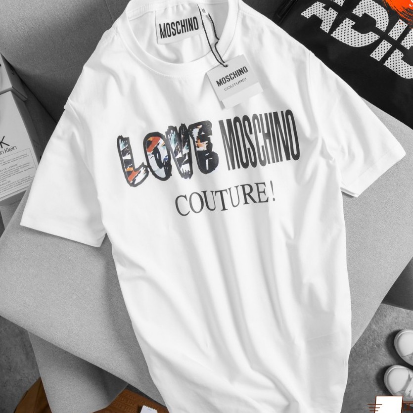 Áo Thun Moschino Nam Kboy Shop Áo phông nam ulzzang 100% Cotton Trắng Đen, tay ngắn co giãn 4 chiều - V102 | BigBuy360 - bigbuy360.vn