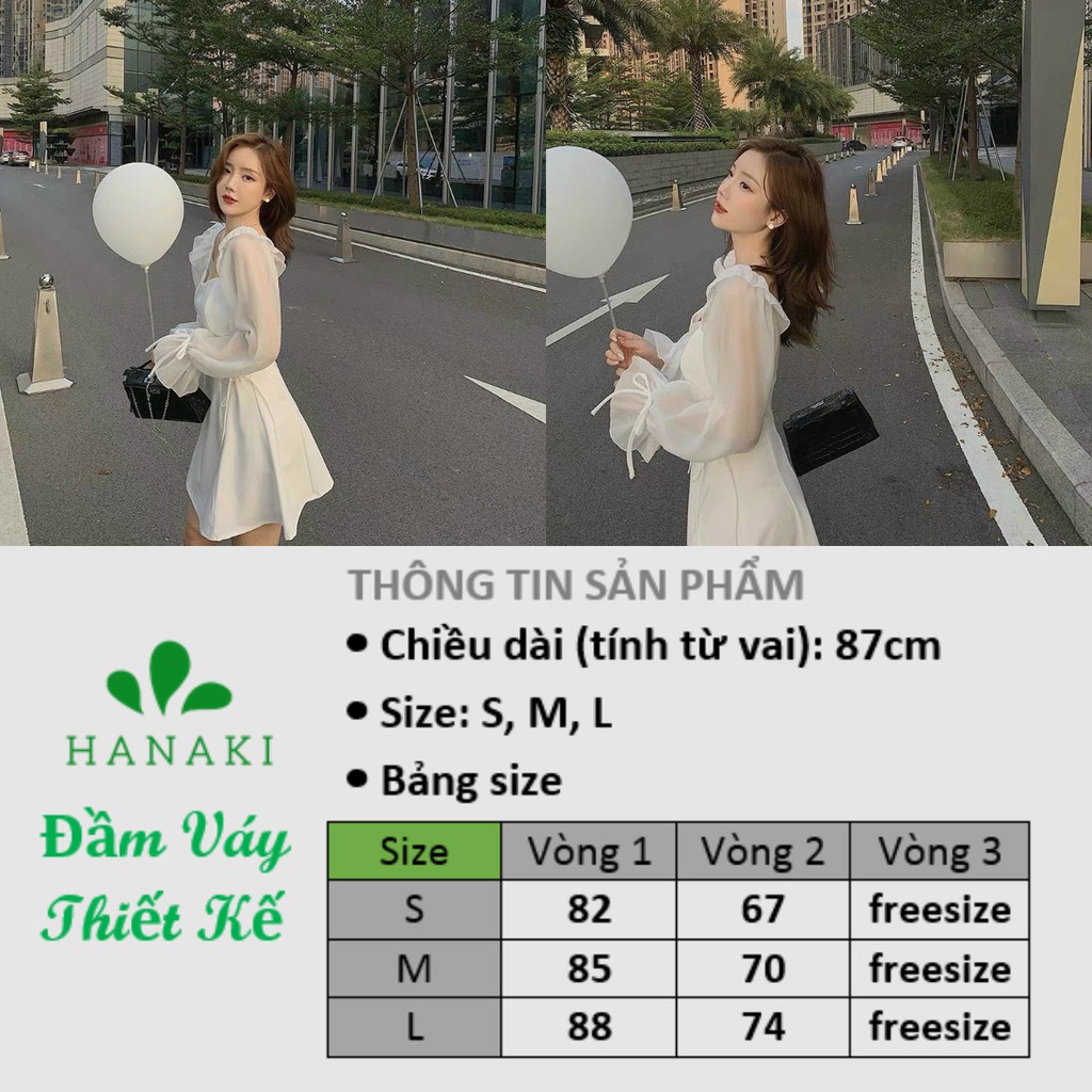 Đầm Dự Tiệc Đầm Thiết Kế Tay Voan Đan Eo Tôn Dáng Siêu Đẹp Hanaki HNK1008 | BigBuy360 - bigbuy360.vn