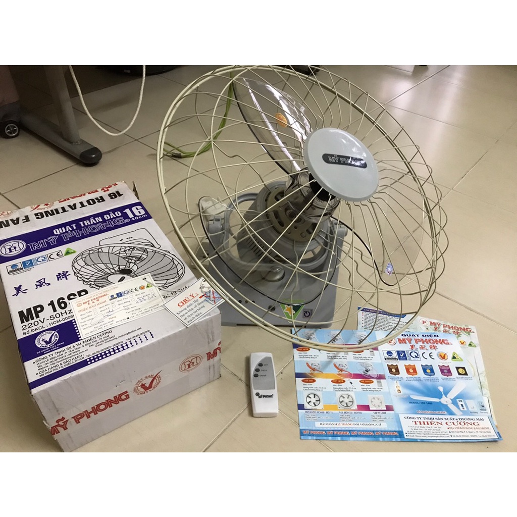 QUẠT ĐẢO TRẦN CÓ REMOTE MỸ PHONG MP16SR-Bảo Hành 2 năm