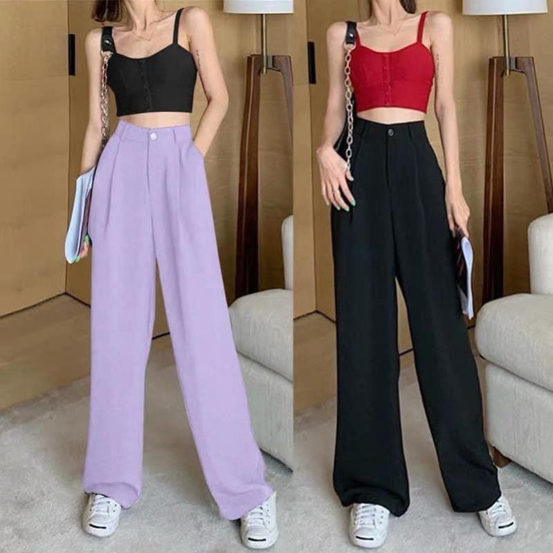 Quần ống rộng culottes xuông dài 100cm siêu Hot-M243