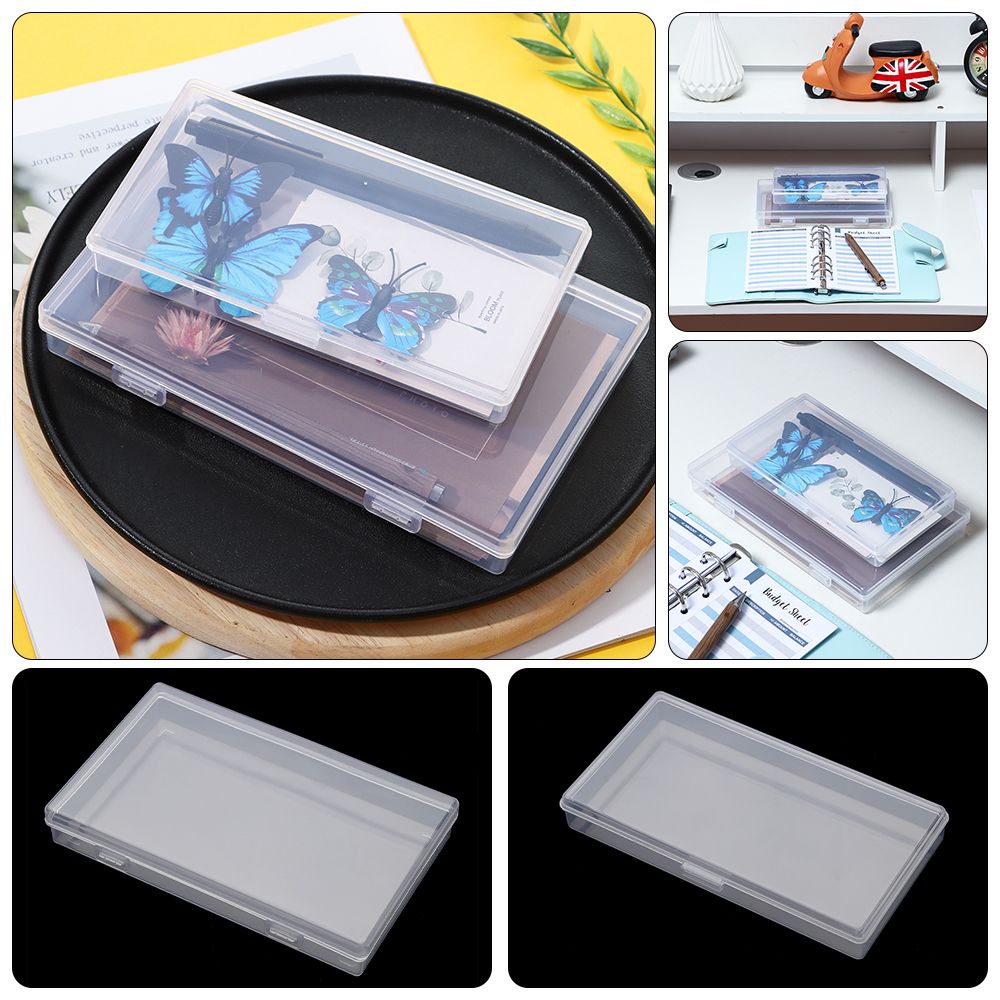 Hộp Đựng Bút Bằng Nhựa Trong Suốt Để Bàn Tiện Dụng Cho Trường Học / Văn Phòng