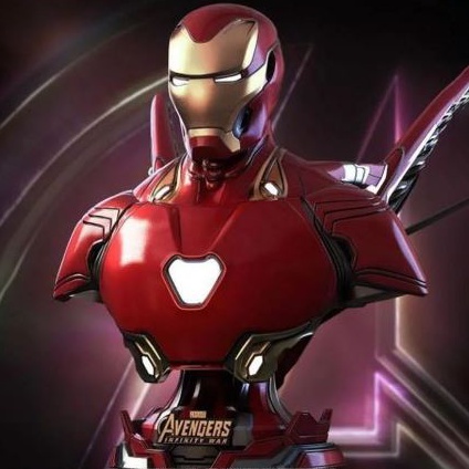 Mô Hình Tony Stark Iron Man MK 50 Bust Marvel Bằng Chất Liệu Nhựa Resin - Cao 10 cm