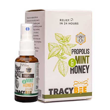 Xịt keo ong Tracybee vị bạc hà lọ 30ml cho người lớn