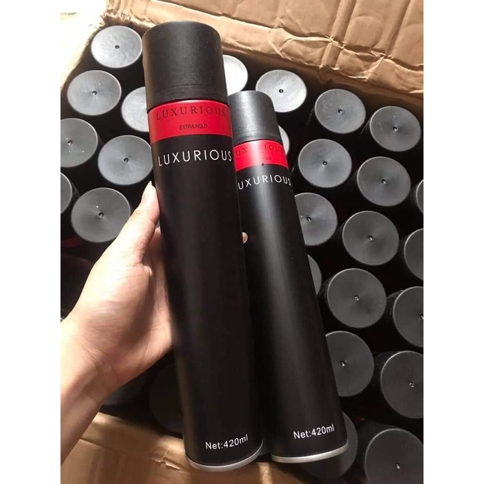 Gôm xịt tóc luxurious NẮP ĐỎ ĐEN CHAI 320ML